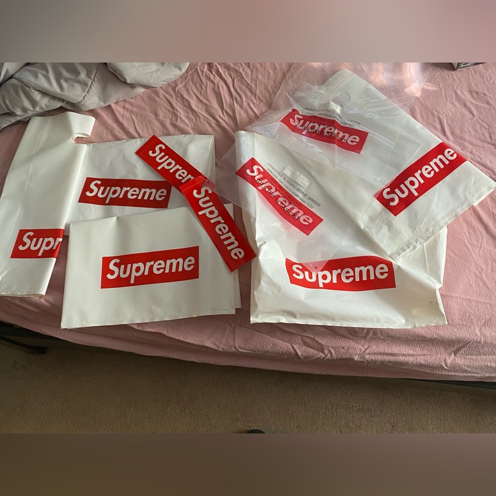 Supreme bags + stickers